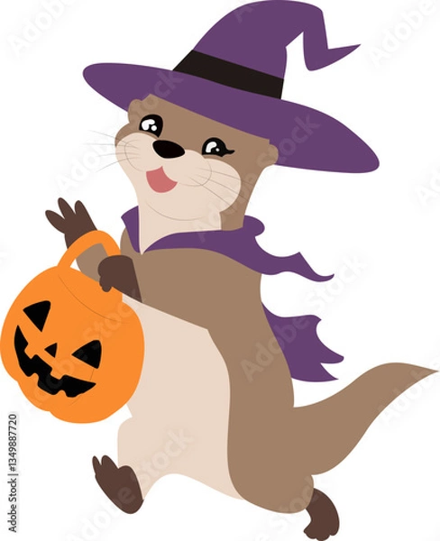 Obraz A cartoon illustration depicts a