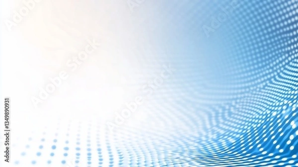 Obraz Abstract blue and white wavy design with subtle light and depth