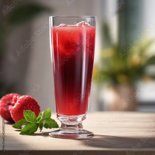 Fototapeta Colorful fruit juices that entice with their freshness and intensity of color. Each sip of these delicious drinks is an explosion of natural flavors that provide energy and joy every day.