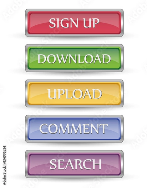 Fototapeta 5 buttons for website