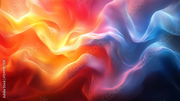 Fototapeta An enchanting abstract background featuring fluid shapes, vibrant colors, and dynamic textures. Perfect for creative projects, this design evokes a sense of motion and energy, blending bold hues with 