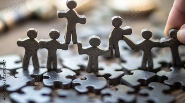 Fototapeta Teamwork, The Power of Collaboration and Unity in Achieving Shared Goals