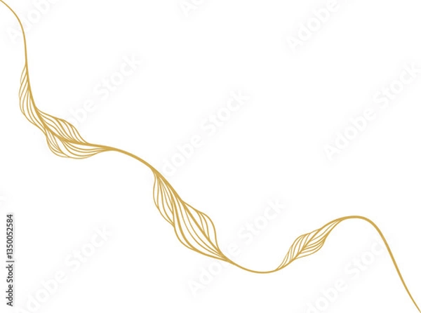 Obraz Gold Line Wave Border