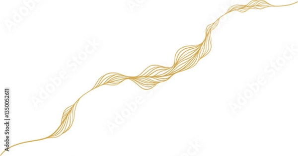 Obraz Gold Line Wave Border