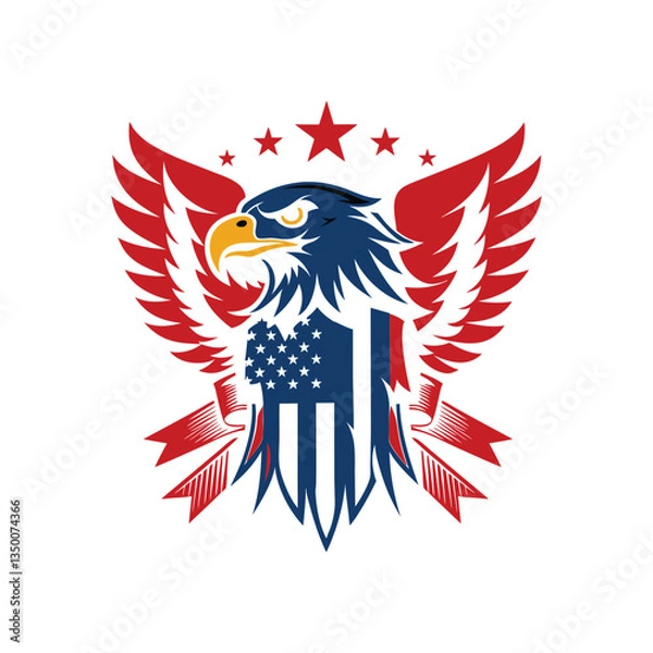 Obraz American day vector illustration icon.