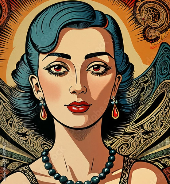 Obraz Vintage Advertisement Lady