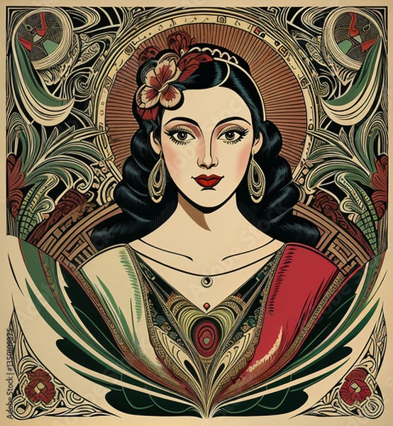 Obraz Vintage Advertisement Lady