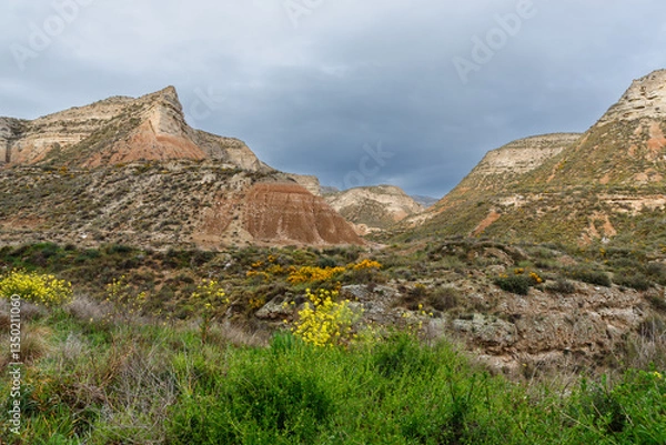 Obraz Views of the hills around Zaragoza