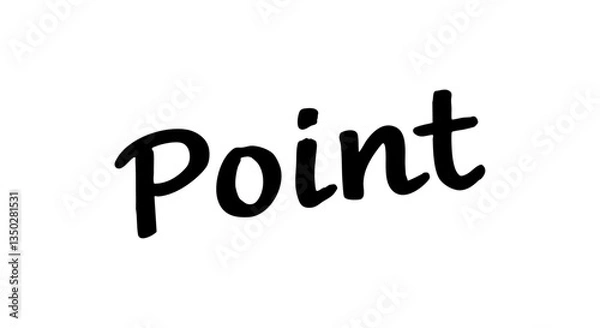 Fototapeta 手書き文字「Point」ポイント ベクター