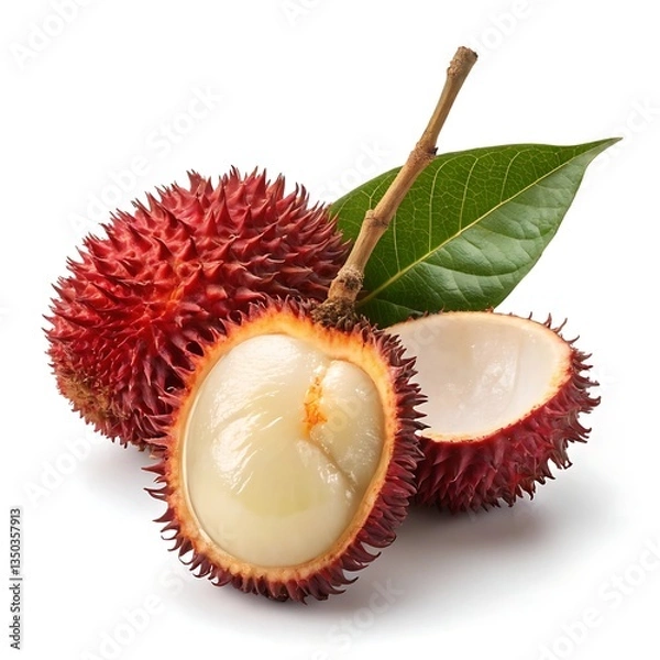 Obraz pulasan fruit isolated on white