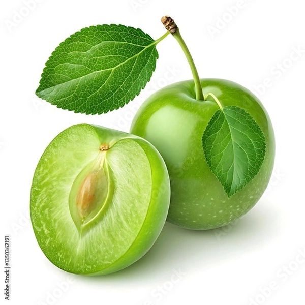 Obraz greengage with leaves