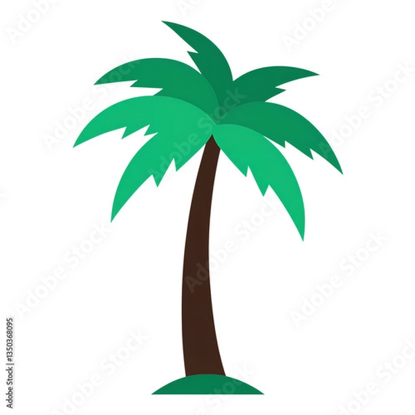 Fototapeta palm tree illustration isolated on transparent background, 