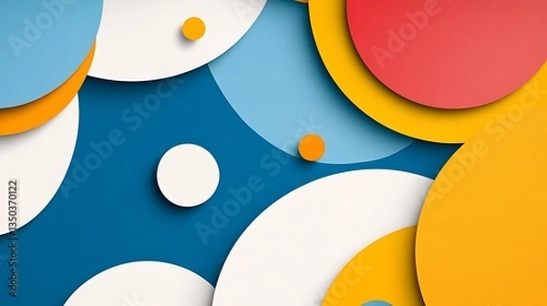 Fototapeta Colorful overlapping circles abstract.
