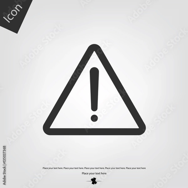 Fototapeta Caution icon vector