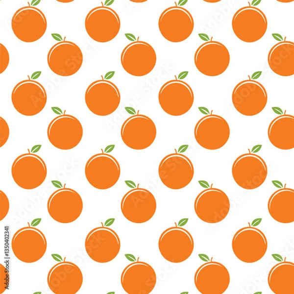 Fototapeta Orange Fruit Seamless Pattern Background Vector Design