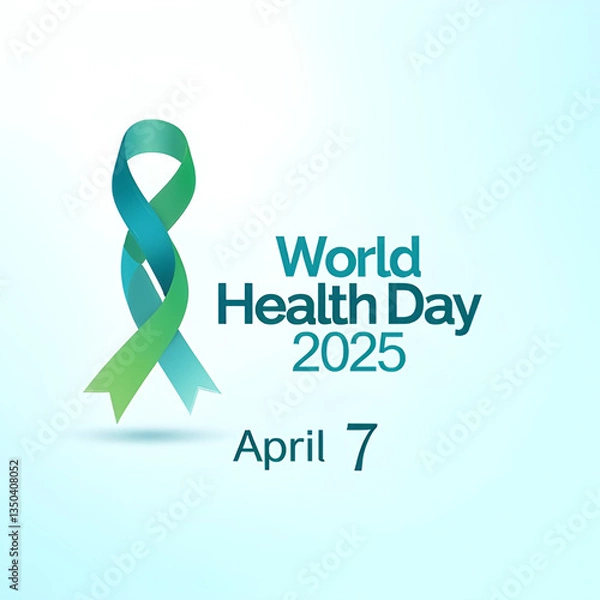 Fototapeta A creative poster graphic design image created for World Health Day 2025