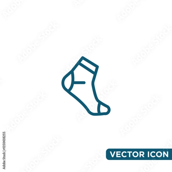 Obraz Minimalist Sock Icon Design Template 