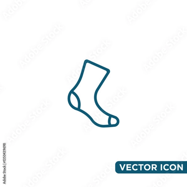 Obraz Minimalist Sock Icon Design Template 