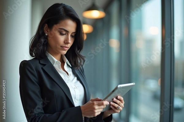 Fototapeta businesswoman using tablet computer