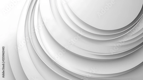 Fototapeta Abstract White Circular Design.