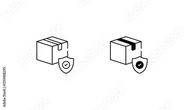 Obraz Safe Delivery icons set vector stock illustration