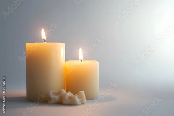 Fototapeta Glossy Paraffin Wax Candle Set