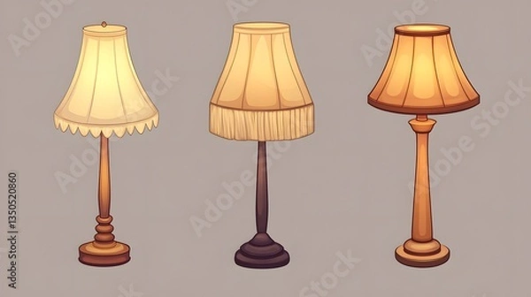 Fototapeta Modern Illumination Design for House, Apartment - Vector Illustration