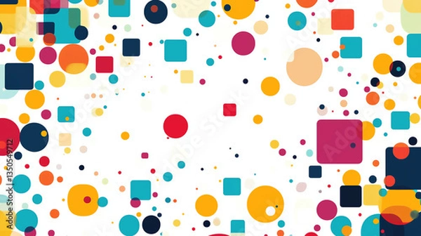 Fototapeta Colorful Shapes with Minimalist Focus