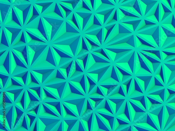 Obraz Geometric blue triangle poligon wall background