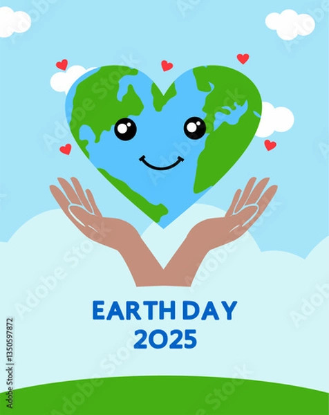 Obraz Poster Earth Day Celebration 2025. vector design illustration