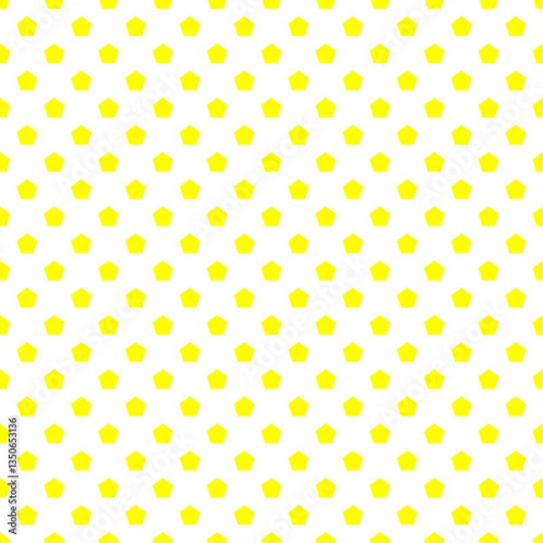Fototapeta Yellow Pentagon Seamless Vector Pattern