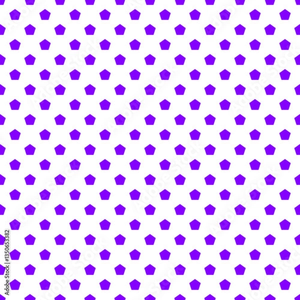 Fototapeta Dark Purple Pentagon Seamless Vector Pattern