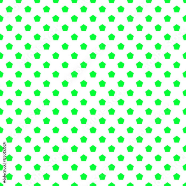 Fototapeta Green Pentagon Seamless Vector Pattern