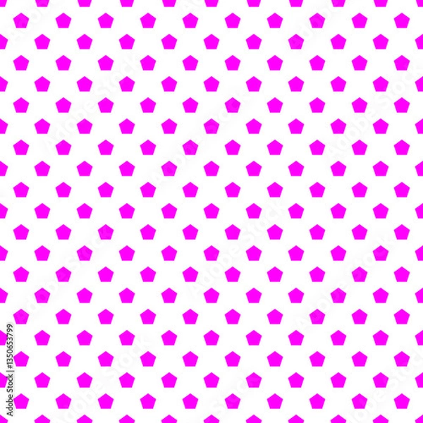 Fototapeta Pink Pentagon Seamless Vector Pattern