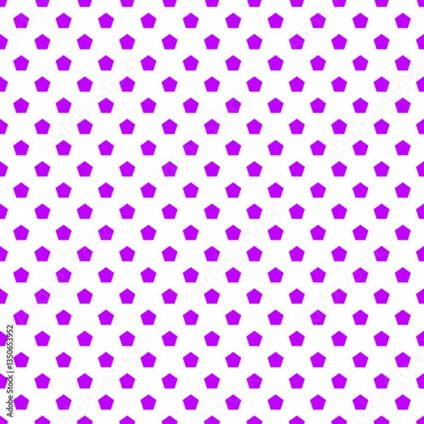 Fototapeta Purple Pentagon Seamless Vector Pattern