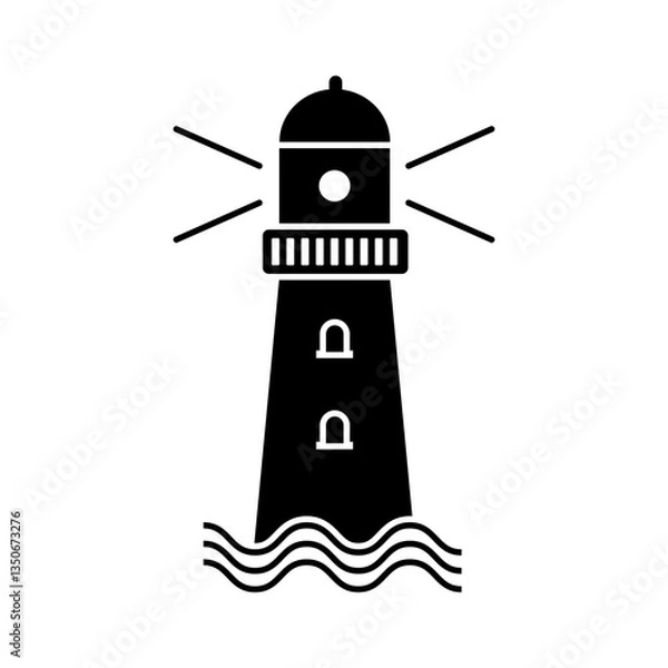 Fototapeta lighthouse vector icon
