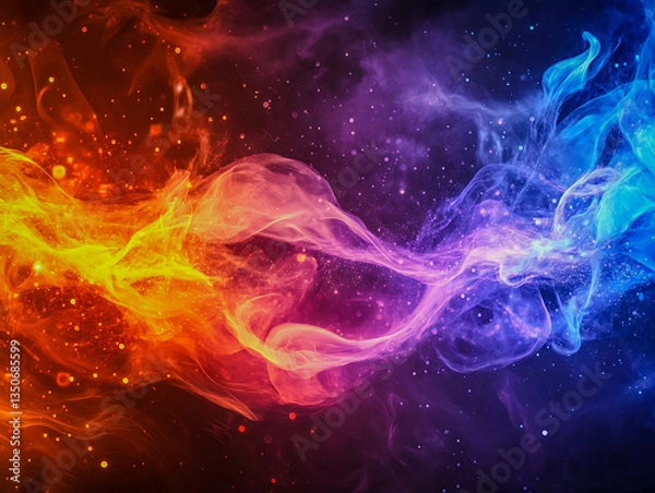 Obraz Colorful Combustion Effects.