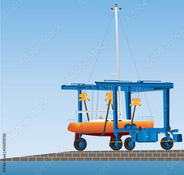 Obraz Boatyard Gantry Crane