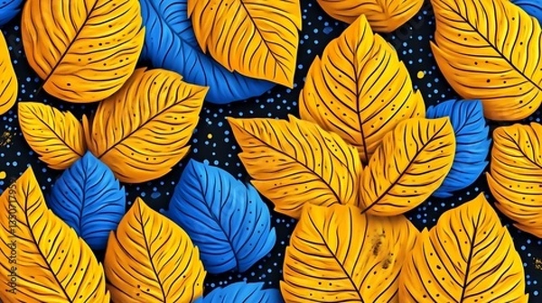 Obraz Autumn Leaves Abstract Design.