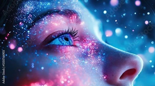 Obraz Cosmic Girl:  Face for Light, Dreamscape.