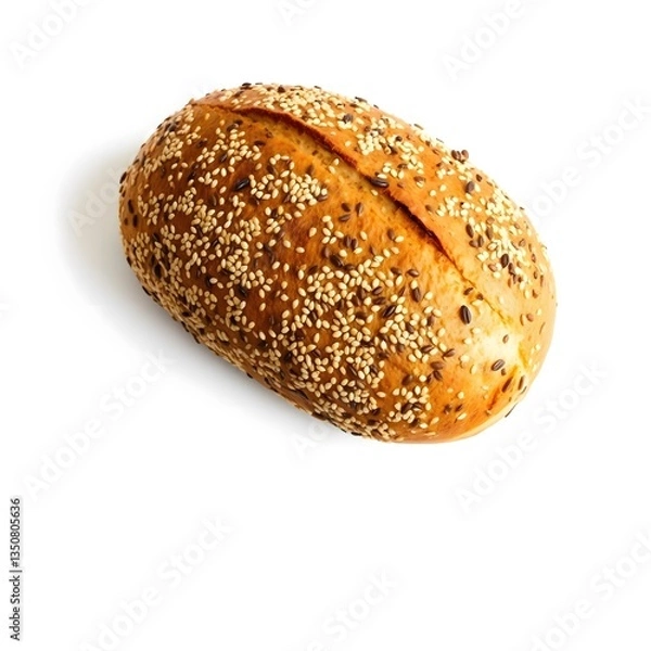 Fototapeta Freshly Baked Sesame Seed Bread Loaf