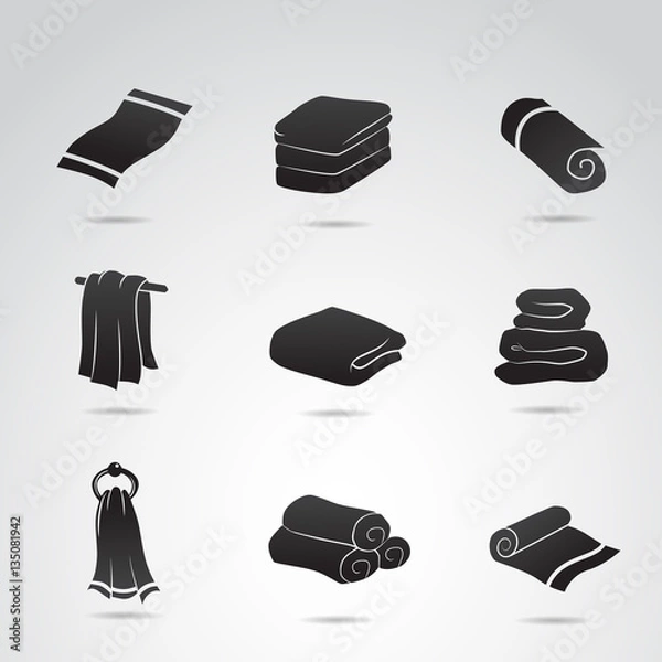 Obraz Towel vector icon.