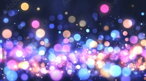 Fototapeta Abstract Colorful Lights Bokeh Background