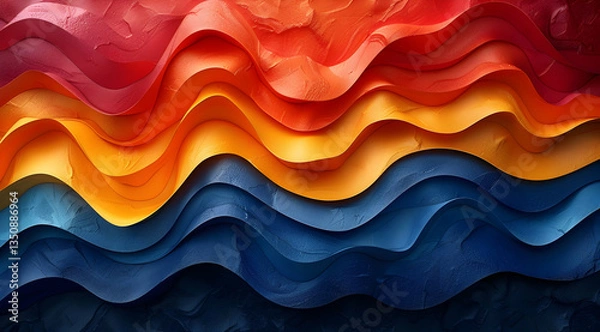 Obraz Abstract Colorful Wave Design Background