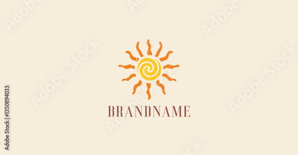 Obraz Ancient sun logo