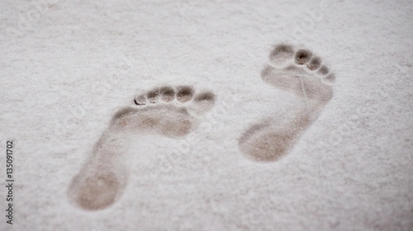 Obraz Footprint on snow