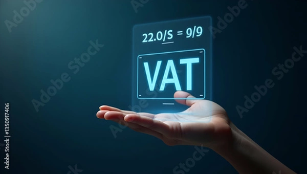 Fototapeta Holographic VAT Calculation: Simplifying Business Accuracy