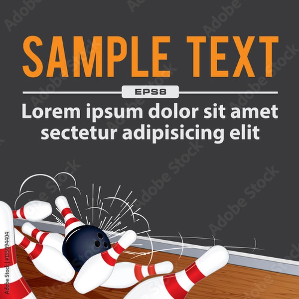 Obraz Tenpin Bowling Strike