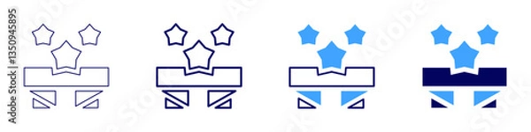 Fototapeta Feedback contextualization​ icon in 4 different styles. Thin Line, Line, Bold Line, Duotone. Duotone style. Editable stroke