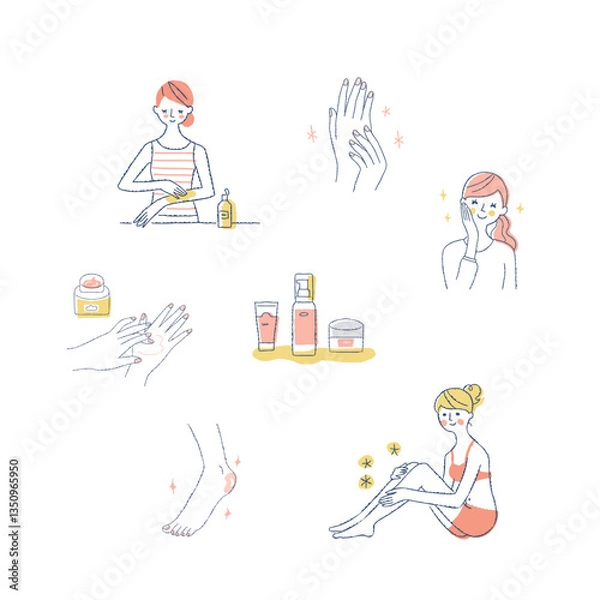 Obraz さまざまなスキンケア　イメージセット